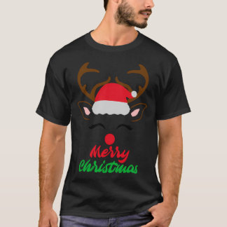 Niedliche Rudolph Red Nosed Rentier Weihnachtsmann T-Shirt