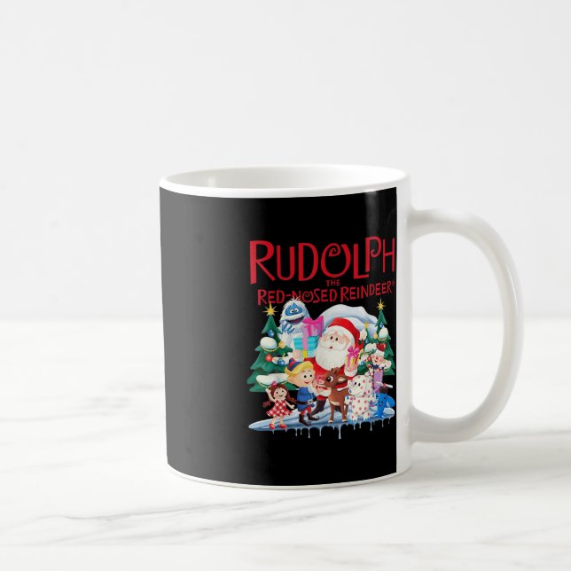 Niedliche Rudolph The Red Nosed Rentier Christmas  Kaffeetasse (Rechts)