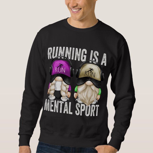 Niedliche Runners Gnome Couple Funny Running ist e Sweatshirt (Vorderseite)