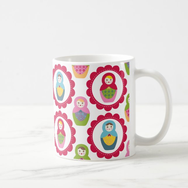Niedliche Russische Puppe-Tasse Kaffeetasse (Rechts)