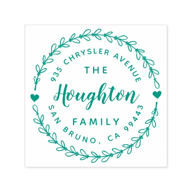 Niedliche rustikale Schreibadresse Permastempel (Design)