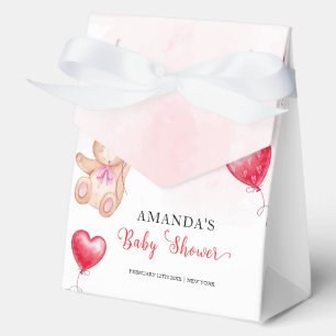Niedliche Rustikale Teddy Bear Herzchen Balloon Ba Geschenkschachtel