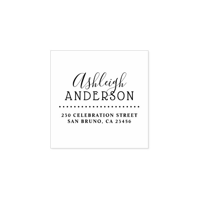 Niedliche rustikale Typografie Individuelle Name R Gummistempel (Prägung)