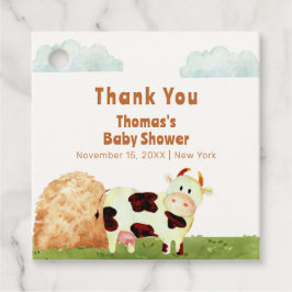 Niedliche rustikale Wasserfarbe Kinderdusche Geschenkanhänger