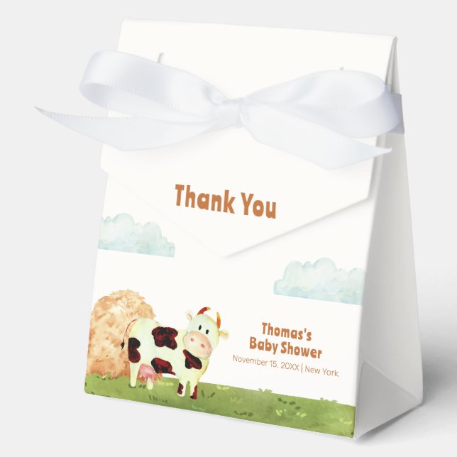 Niedliche rustikale Wasserfarbe Kinderdusche Geschenkschachtel (Vorderseite)