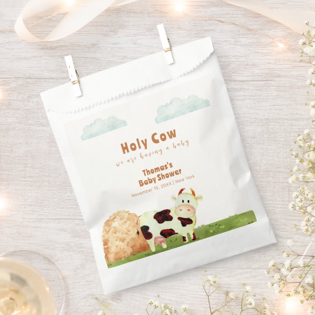 Niedliche rustikale Wasserfarbe Kinderdusche Geschenktütchen (Ausgeschnitten)