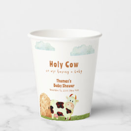 Niedliche rustikale Wasserfarbe Kinderdusche Pappbecher