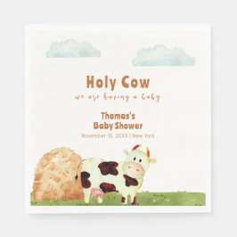 Niedliche rustikale Wasserfarbe Kinderdusche Serviette