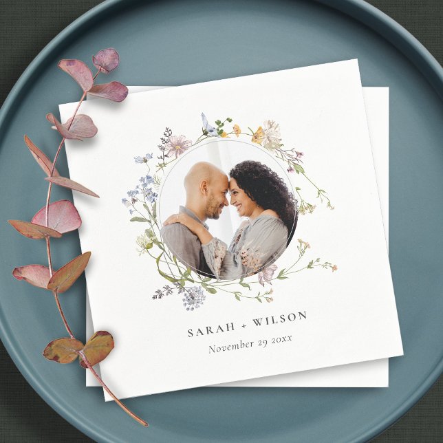 Niedliche Rustikale Wiesenblumenzeremonie Foto Hoc Serviette (Von Creator hochgeladen)