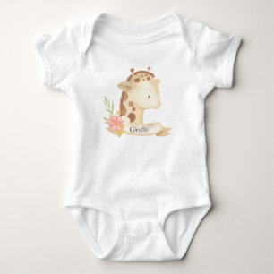 Niedliche Safari Animal Baby Giraffe  Strampler