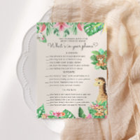 Niedliche Safari Animals Baby Dusche Telefonkarte