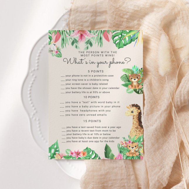 Niedliche Safari Animals Baby Dusche Telefonkarte Einladung (Von Creator hochgeladen)