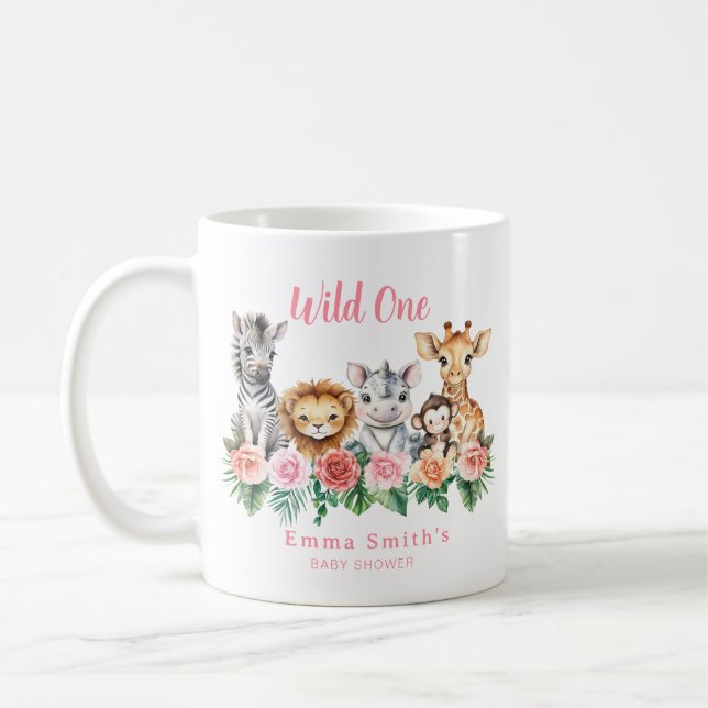 Niedliche Safari Animals Girl Baby Dusche Tasse -  (Links)