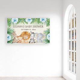 Niedliche Safari Jungle Animals Kinderdusche Banner