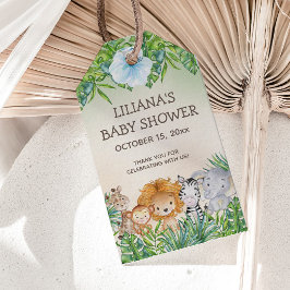 Niedliche Safari Jungle Animals Kinderdusche Geschenkanhänger