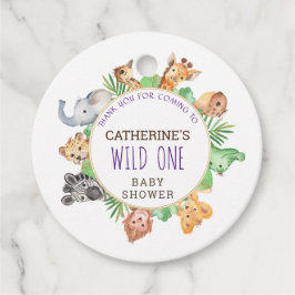 Niedliche Safari Jungle Boys Babydusche Geschenkanhänger