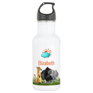 Niedliche Safari Jungle Tiere Trinkflasche