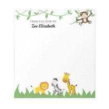 Niedliche Safari-Jungle-Tiere vom Schreibtisch aus