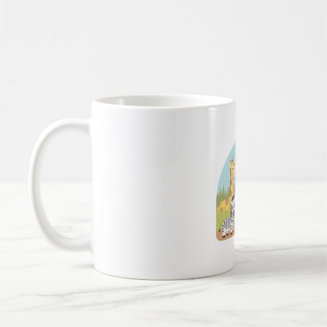 Niedliche Safari-Tiere Kaffeetasse (Links)