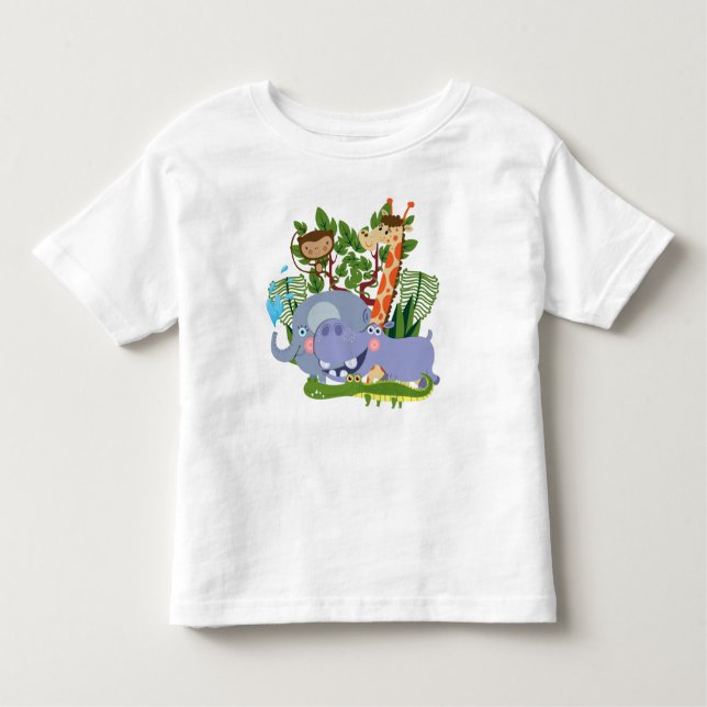 Niedliche Safari-Tiere Kleinkind T-shirt (Vorderseite)