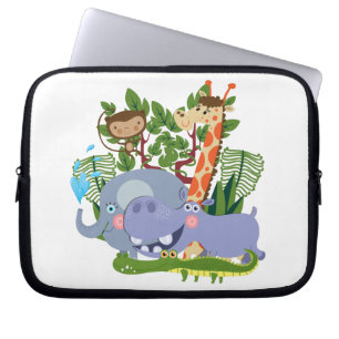 Niedliche Safari-Tiere Laptopschutzhülle