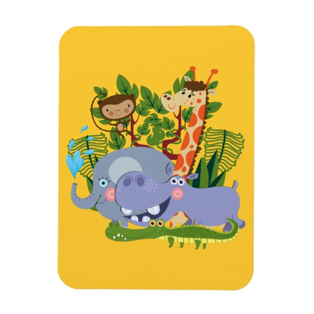Niedliche Safari-Tiere Magnet (Vertikal)