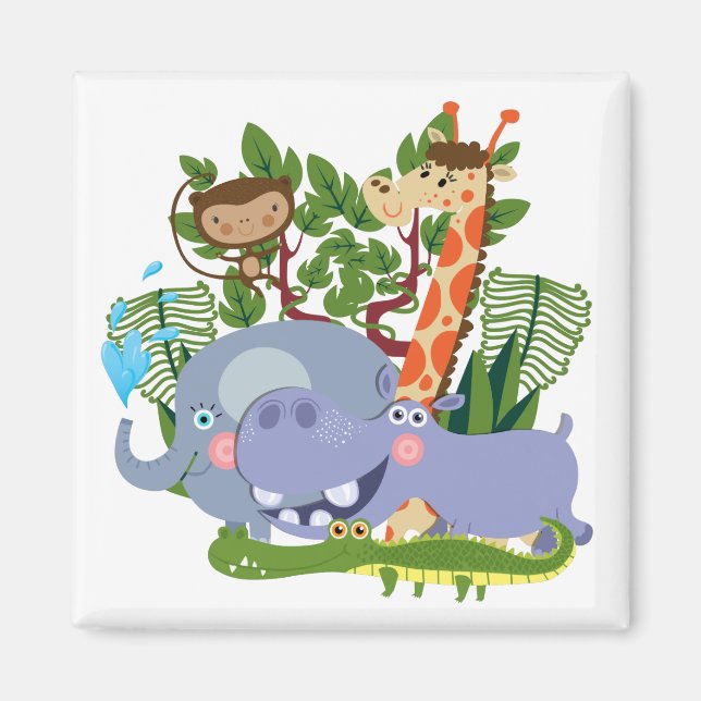 Niedliche Safari-Tiere Magnet (Vorne)