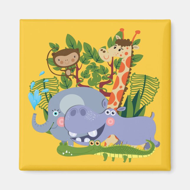 Niedliche Safari-Tiere Magnet (Vorne)
