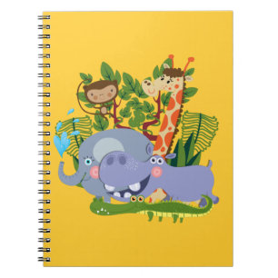 Niedliche Safari-Tiere Notizblock