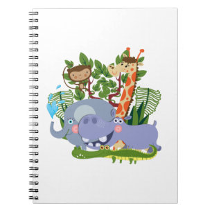 Niedliche Safari-Tiere Notizblock