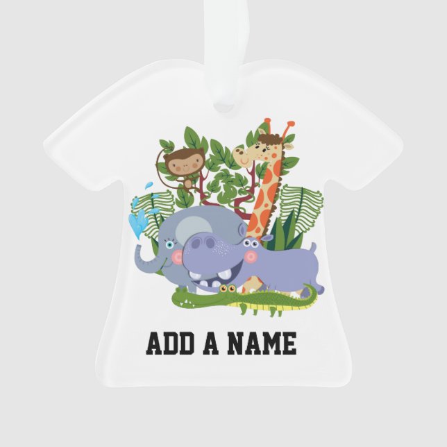 Niedliche Safari-Tiere Ornament (Vorderseite)