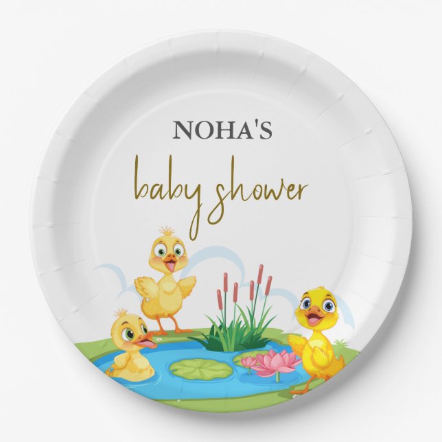 Niedliche Safari tierische Babydusche Pappteller (Vorderseite)