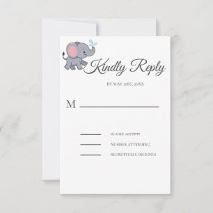Niedliche Safari tierische Babydusche RSVP Karte