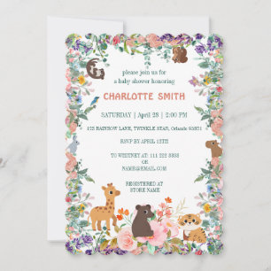 niedliche Safari-Zoos Einladung