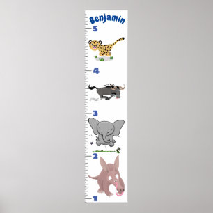 Niedliche Safaritiere Cartoon Poster