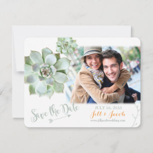 Niedliche Sage Succulents Hochzeitsstichtstoff Fot Save The Date