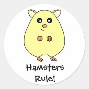 Niedliche Sahnehamster-Regel-Aufkleber Runder Aufkleber