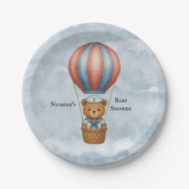 Niedliche Sailor Bear Hot Air Ballon Boy Baby Dusc Pappteller