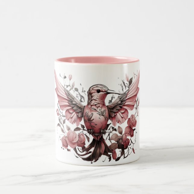 Niedliche Sammlung von Hummingbird Zweifarbige Tasse (Mittel)