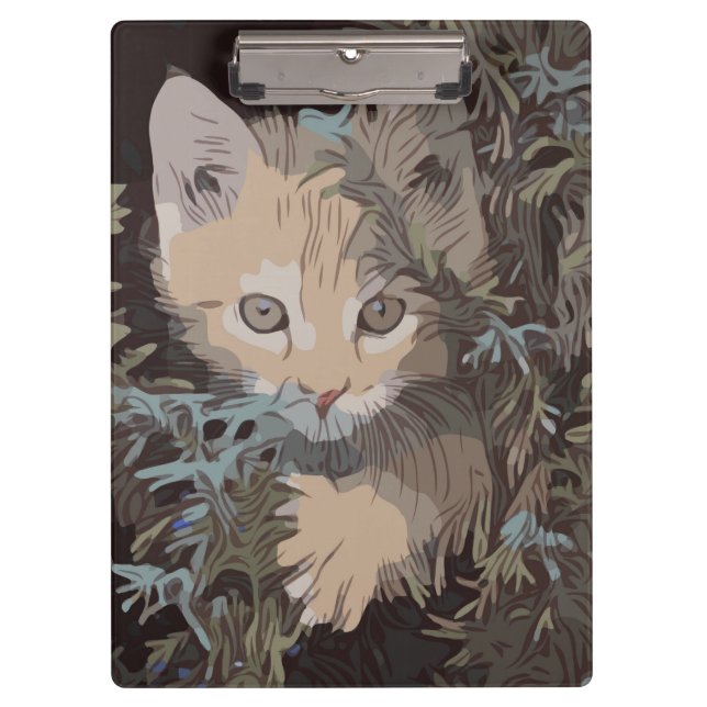 Niedliche Sammlung von Katzen 3 Klemmbrett (Vorderseite)
