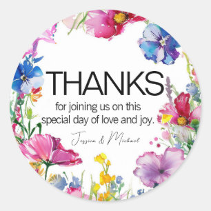 Niedliche 🌻 💗 🌹 Sammlung von Wiesenblumen Runder Aufkleber