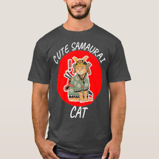 Niedliche Samurai Katzengeschenke Liebende Katze 1 T-Shirt