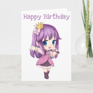 Niedliche Sänger-alles- Gute zum Geburtstagkarte Karte