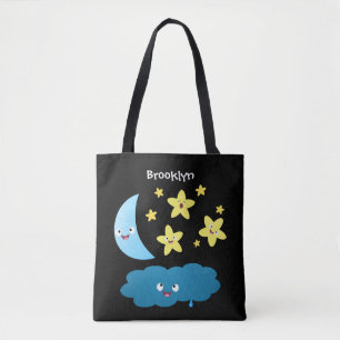 Niedliche Sänger, Mond und Cloud-Cartoon