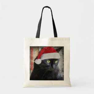 Niedliche Sankt-Katzen-Weihnachtsgeschenk-Tasche Tragetasche
