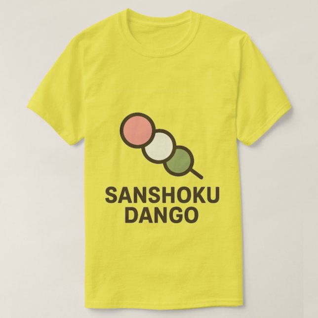 Niedliche Sanshoku-Dango-Illustration T-Shirt (Design vorne)