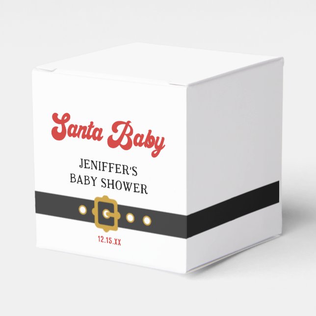 Niedliche Santa Baby Holiday Kinderdusche Geschenkschachtel (Vorderseite)