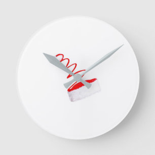 **NIEDLICHE SANTA-HAT**-KLOCK RUNDE WANDUHR