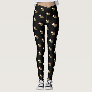 Niedliche Santa Snail Leggings