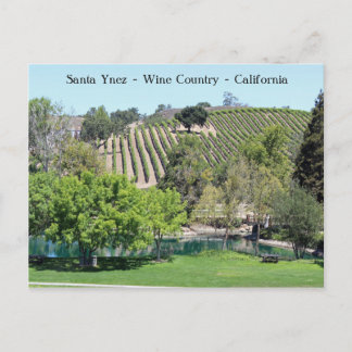 Niedliche Santa Ynez Wein Land Postkarte! Postkarte